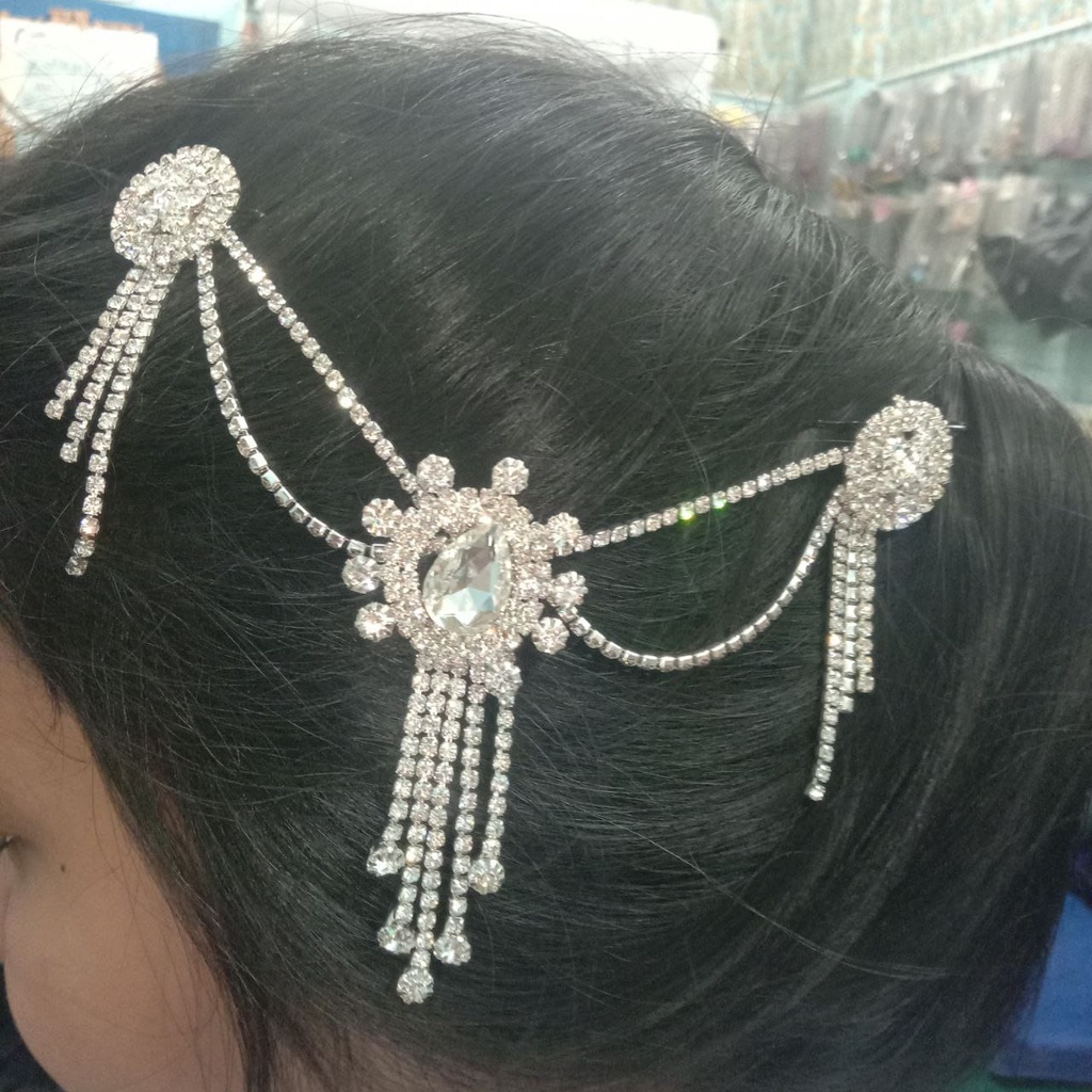 Hairpiece Headchain Aksesoris Ala India / Sirkam Permata Jurai Style India