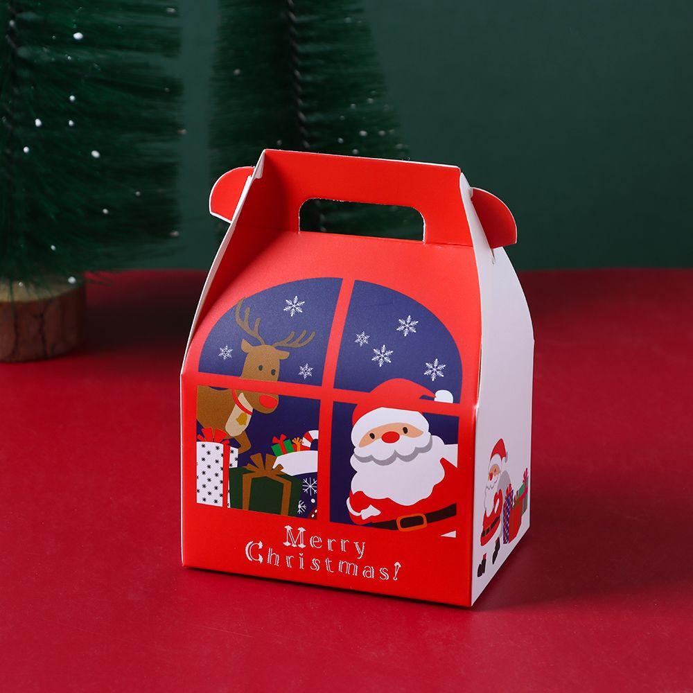 R-flower Christmas Gift Box Hadiah Untuk Teman Cookie Box Snowman Printed Merry Christmas