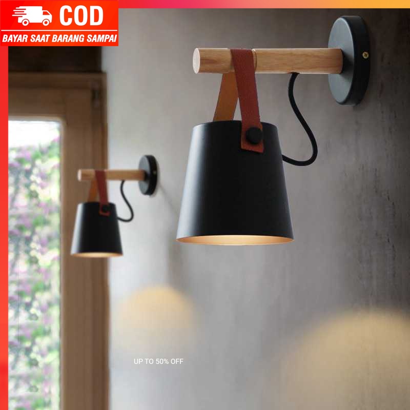 (100% BARANG ORI) FOYER Cover Lampu Hias Dinding Nordic Living Room Light E27 - F215