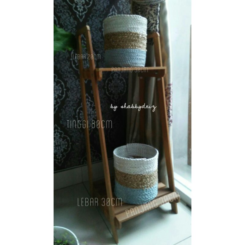 rak sudut bahan kayu ulin