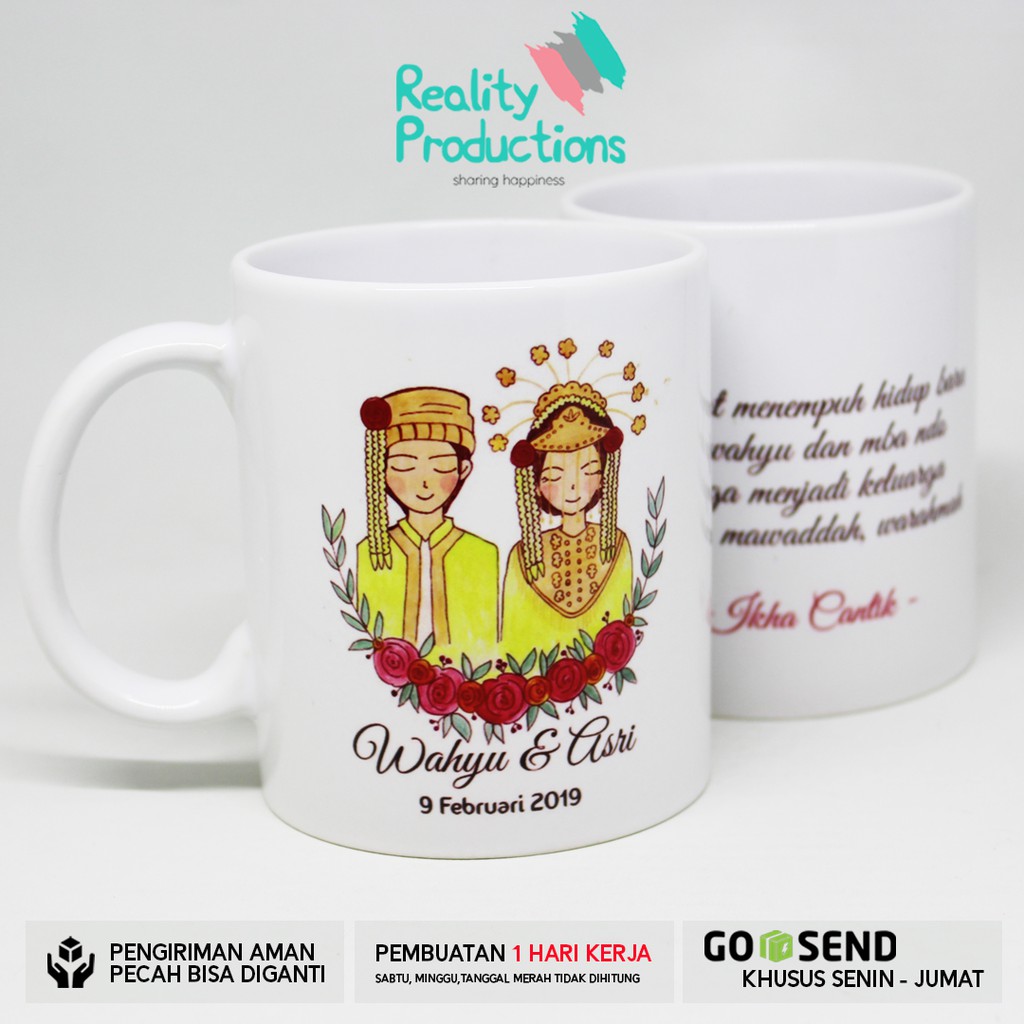 Mug Couple Pengantin Betawi 2 untuk Kado Pernikahan