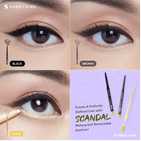 ❤️ Cloudy ❤️ Somethinc Scandal Waterproof Retractable Eyeliner - Eyeliner Somethinc