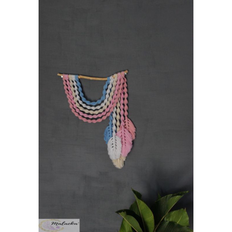 MACRAME WALL HANGING HIASAN DINDING DEKORASI HIASAN RUMAH PAJANGAN DINDING KAMAR RUMAH PELANGI