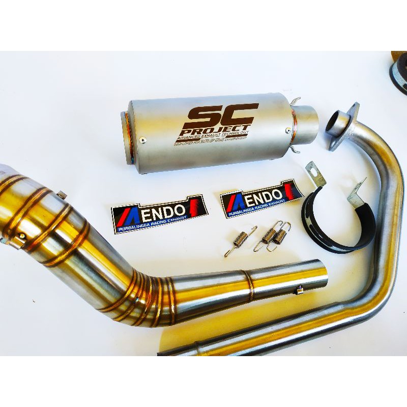 Knalpot Racing SC Project Vixion/R15/Xabre/Byson/Cb150r/Cbr150/Verza/Megapro/Sonic/Cs1/Satria Fu Dll-SANBLAST