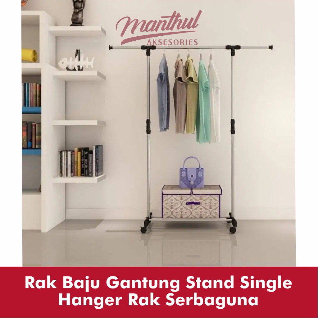 Rak Baju Gantung Stand Single Hanger Rak Serbaguna