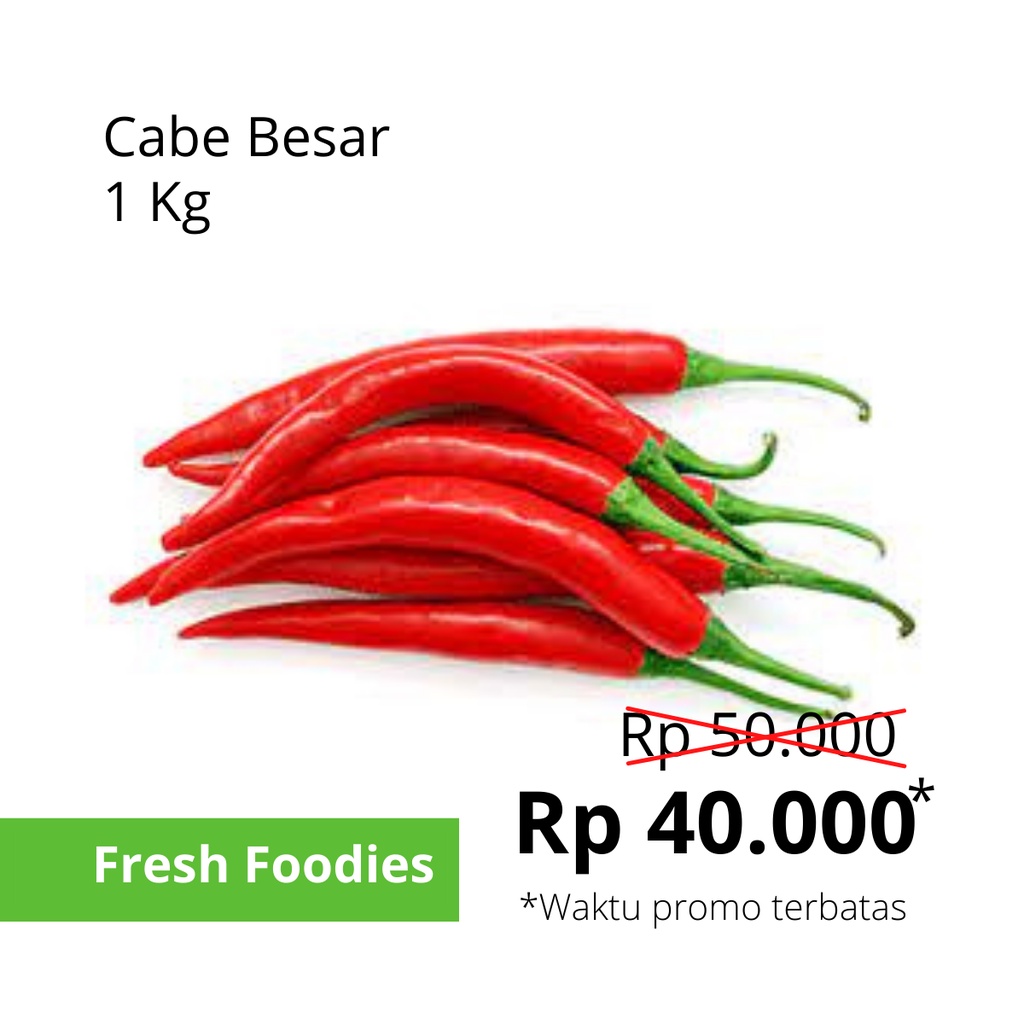 

Cabe Merah Besar Segar 500gr - 1kg / Cabai Fresh