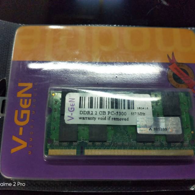 RAM SODIM DDR2 2GB PC5300 Vgen
