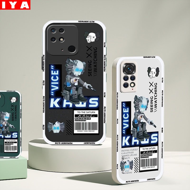 Casing Silikon Xiaomi Poco F4 GT Poco F3 Poco X3 NFC X3 Pro M3 Pro Redmi 10C 10A 9C 9A 9T 10 Note 10 5G Motif KAWS