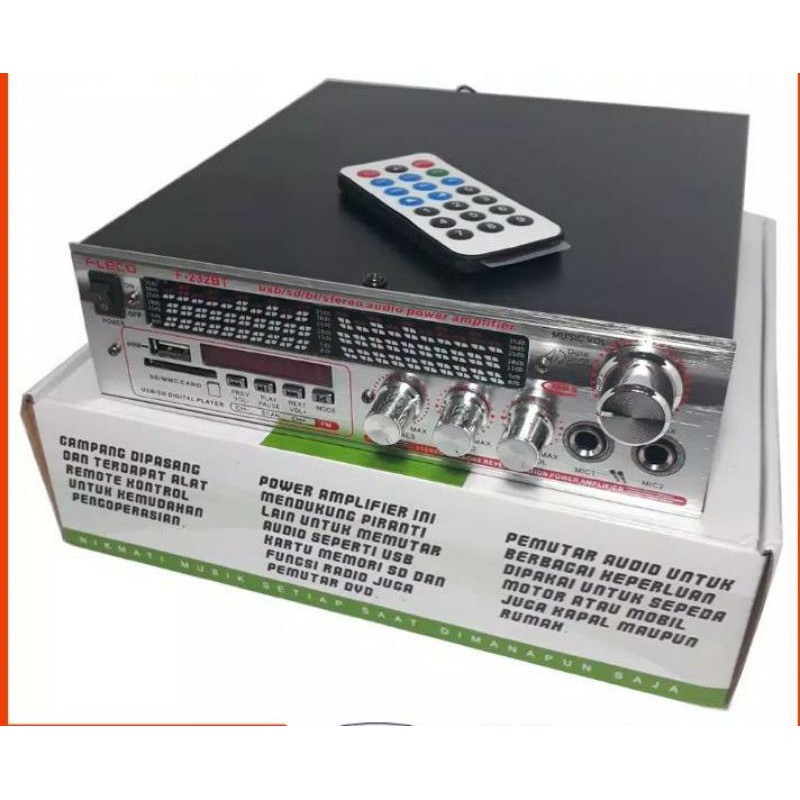 Amplifier FLECO F 232BT Bluetooth Strereo Karoeke + Mp3 player + FM Radio