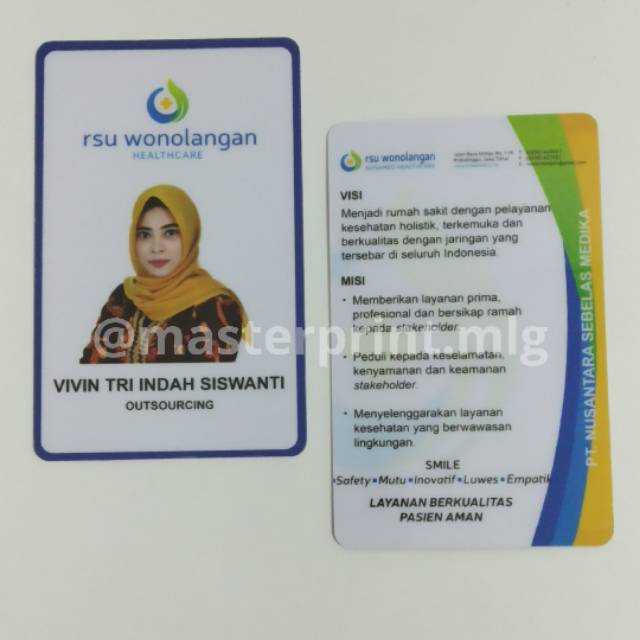 

[mp05] CETAK ID CARD MURAH CUSTOM NAME TAG KARTU TANDA PENGENAL NAME CARD