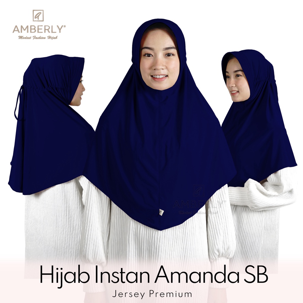 AmberlyHijab Amanda SB Jilbab Instan Serut Bahan Jersey Premium