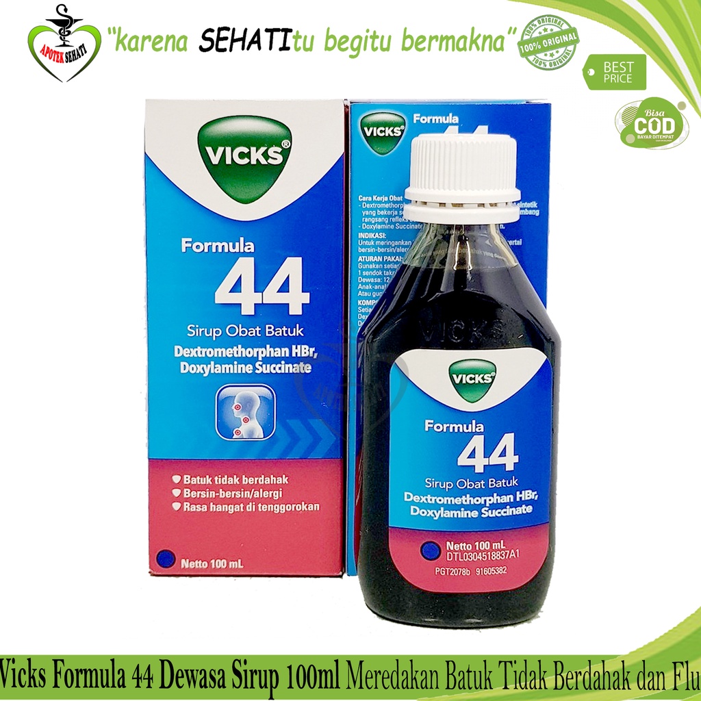 Best Seller!! Vicks Formula 44 Dewasa 100 ml