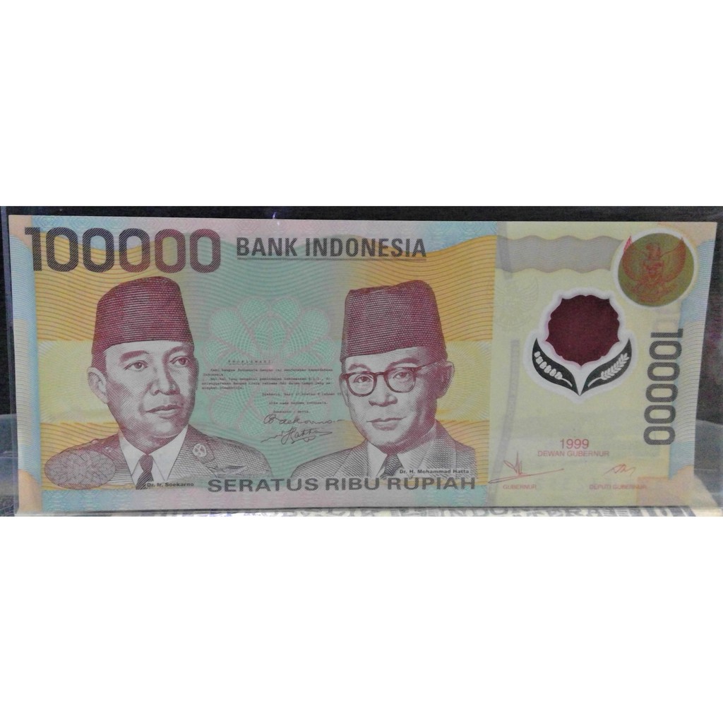 

Uang Polymer Indonesia 100.000 Rupiah Tahun 1999 UNC