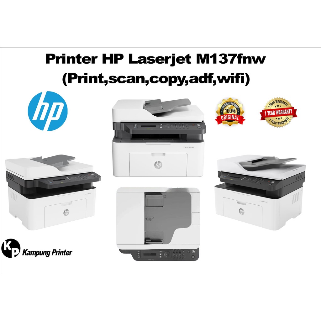 Jual Printer Hp Laserjet M137fnw Multifungsi Monocrom Shopee Indonesia