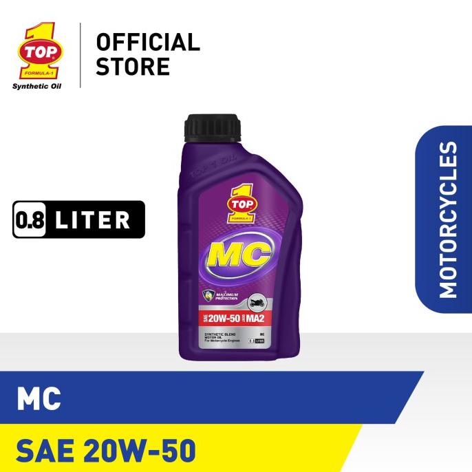 [[BISA COD]] Oli Motor TOP 1 SMO MC SAE 20W-50 | 0.8 Liter