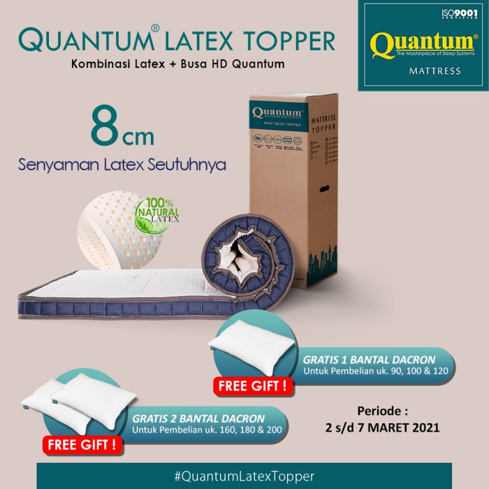Spesial - Quantum Latex Topper 160 X 200 Mattress / Kasur Springbed / Spring Bed
