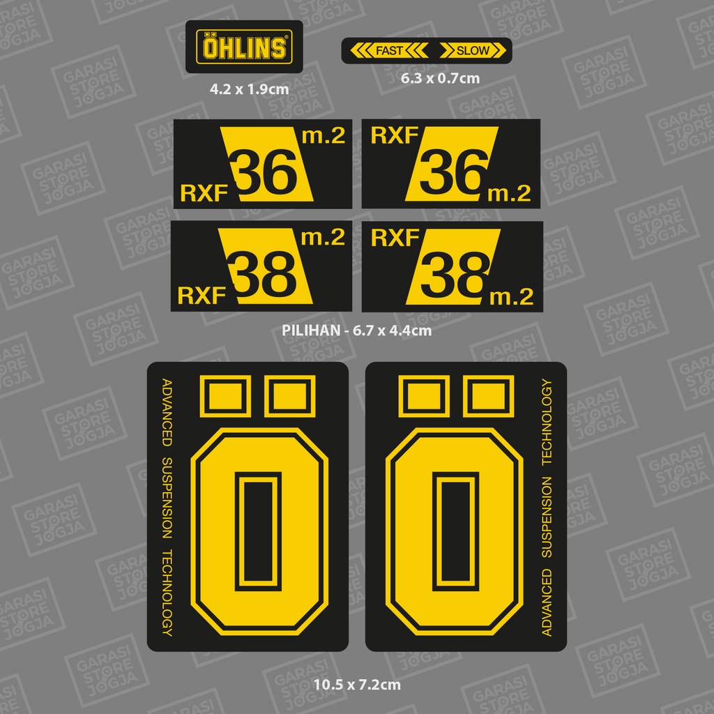 Decal Stiker Fork Ohlins