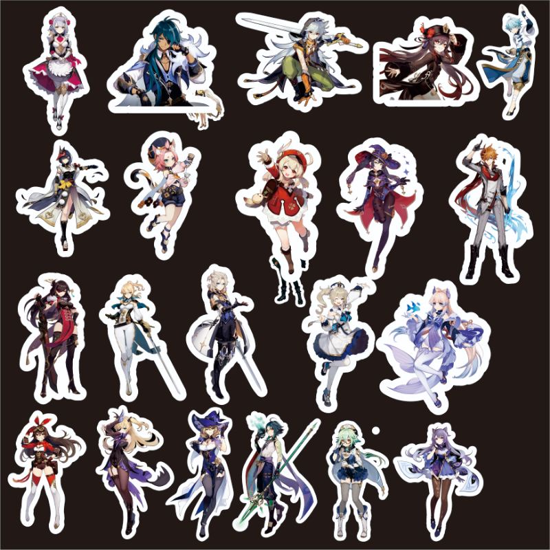 [ANTI AIR] stiker sticker Game Gensin Impact Terlengkap - Stiker Genshin Impact Bennett eula genyu hu tao Ayaka kazuha Raiden Shogun xiao xingqiu zhongli