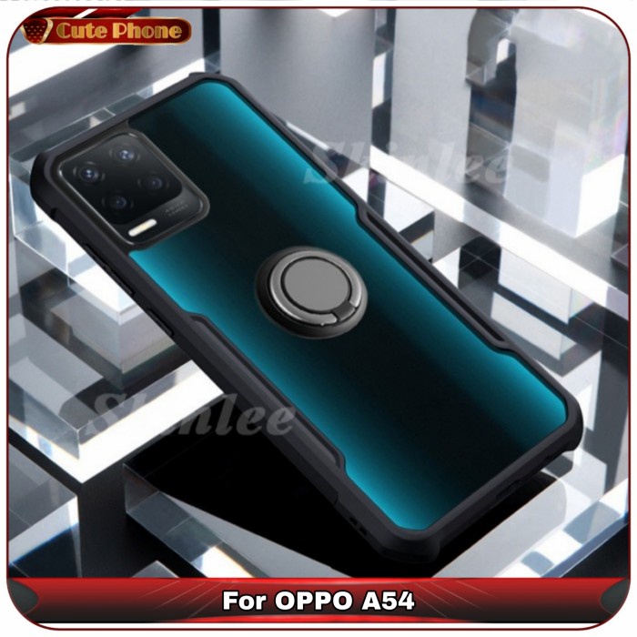 Casing Hard Soft Case OPPO A54 A 54 AirBag Cover Softcase i Ring