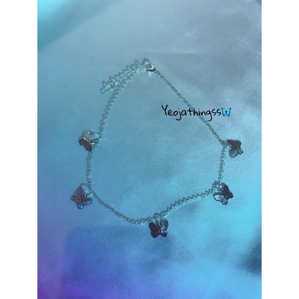 Kalung Wanita Titanium  Anti Karat Motif Kupu-kupu Rantai Klavikula Logam Kalung Fashion Liontin Murah