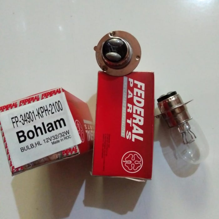 Lampu Bohlam Depan - Grand Karisma Supra X 125 Beat Blade Revo Asli Federal FP-34901-KPH-2100