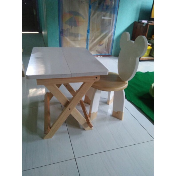 Set meja belajar mickey,meja belajar anak Tk