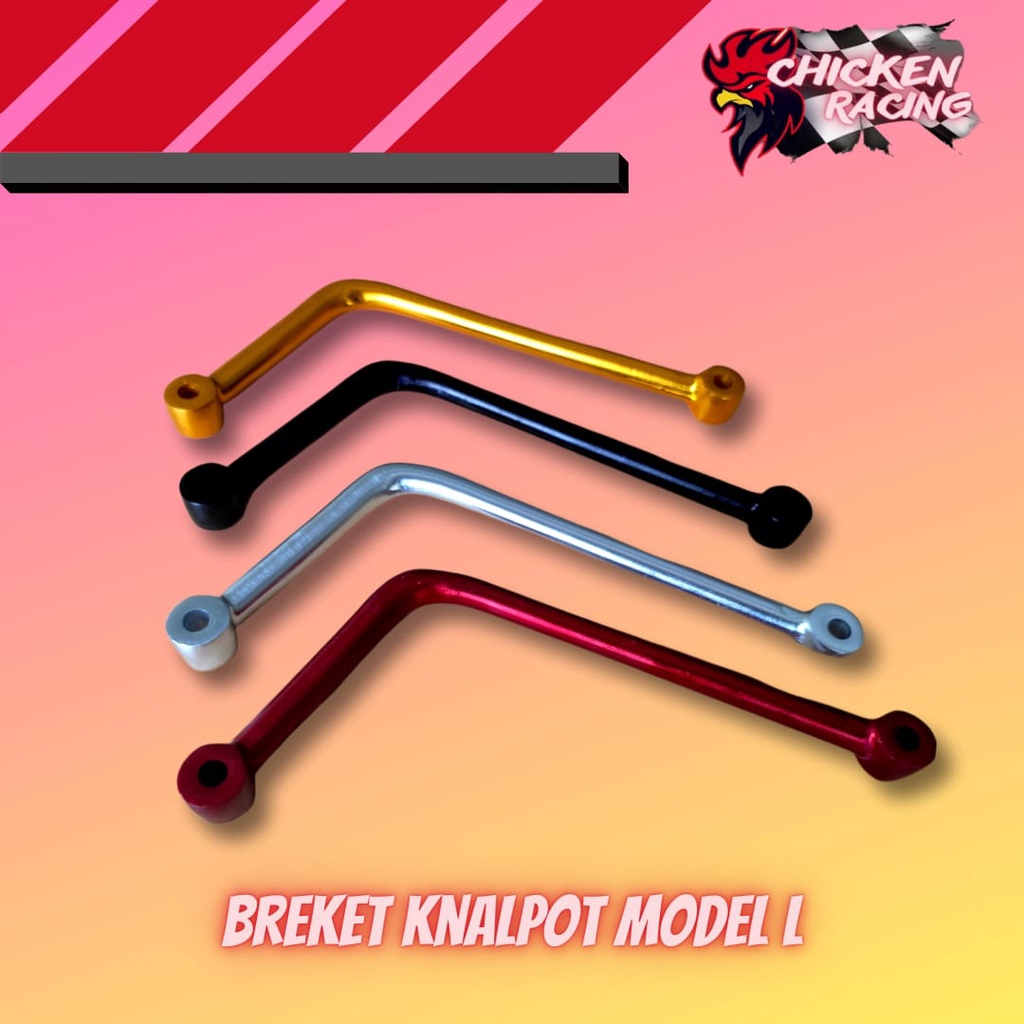 PANGKON KNALPOT L BREKET KNALPOT L PANJANG ALMUNIUM CNC