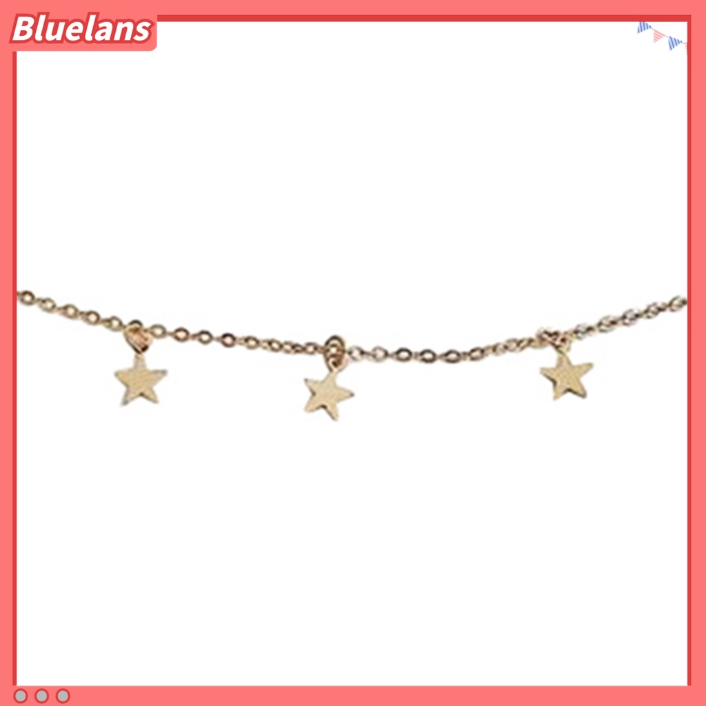 Kalung Choker Rantai Klavikula Dengan Liontin Bintang Bahan Alloy Untuk Wanita