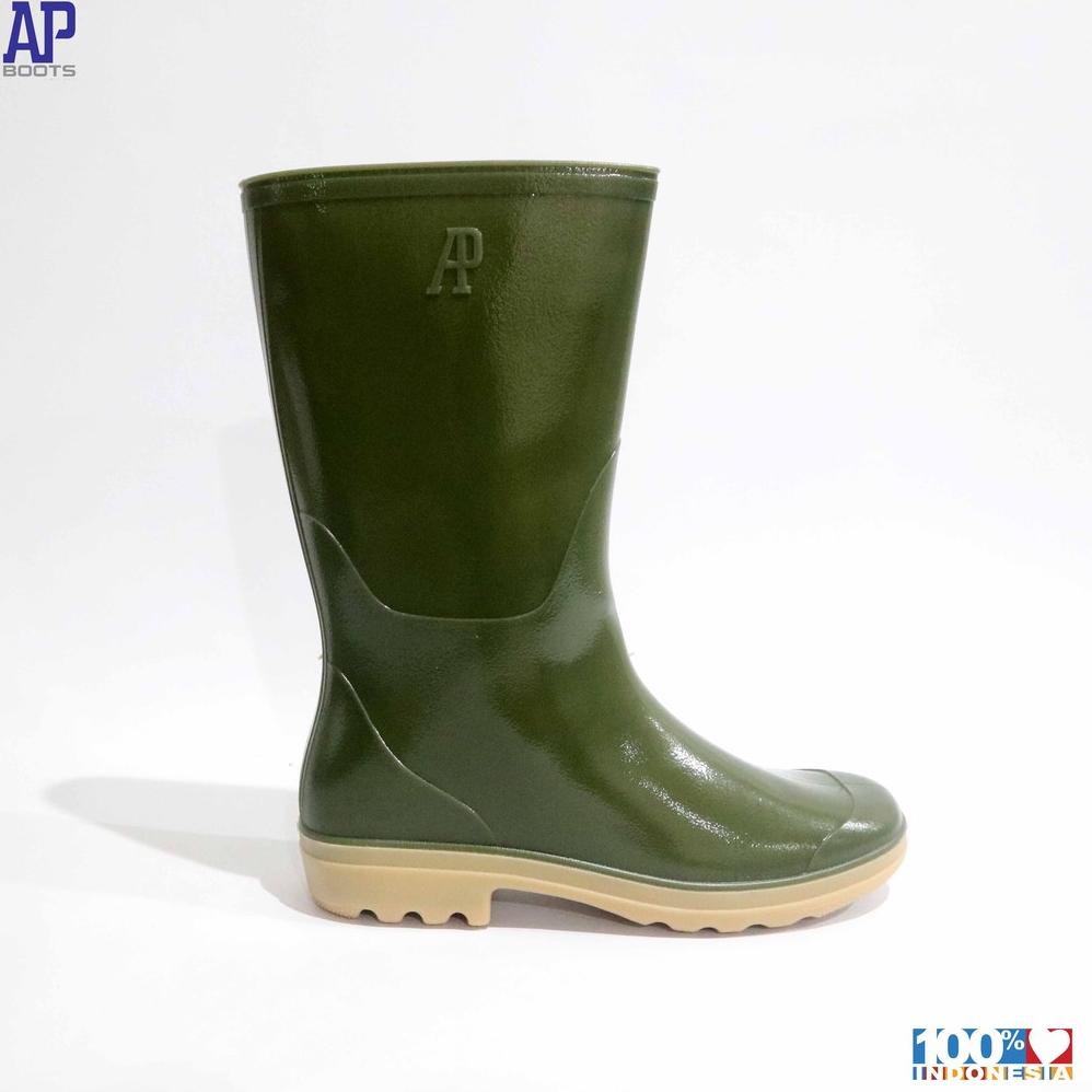 [SIM.15Jn22c] AP 9303 GREEN 44-45 BIG SIZE - SEPATU BOOT SAFETY KARET - AP BOOTS