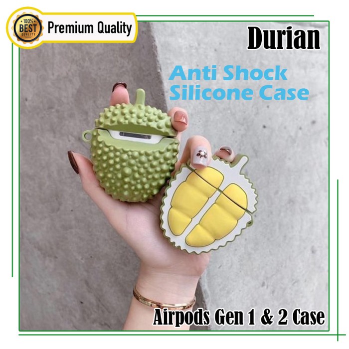Case Apple Airpods Gen 1 & 2 Anti Shock Premium Silicone Karakter-Durian