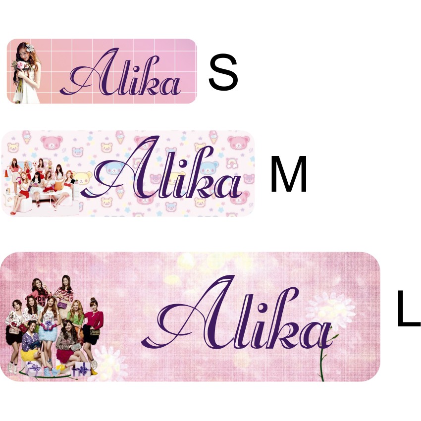 

STIKER LABEL NAMA WATERPROOF BASIC SNSD