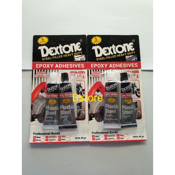 Dextone Lem Besi Campur Epoxy Dextone 5 menit Kering Lem Dextone Hitam & Putih