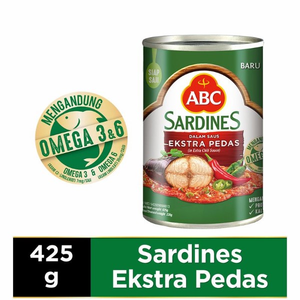 

f0fjhubfe00 Sardines Abc Extra Pedas / Sarden 425 Gr Kaleng DsGk