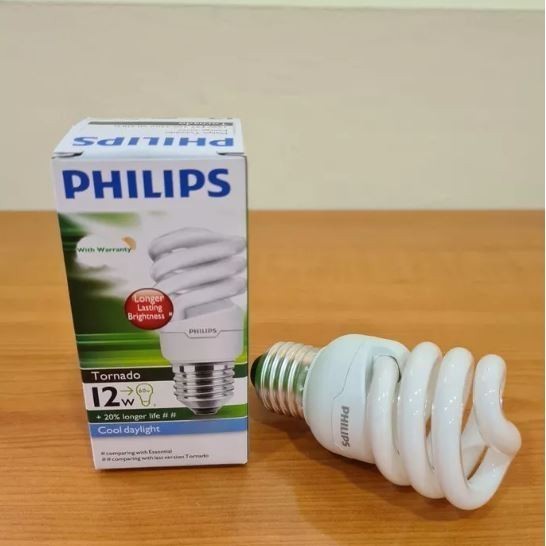 LAMPU PHILIPS TORNADO 12 WATT PUTIH LAMPU PHILIPS 12 WATT LAMPU SPIRAL