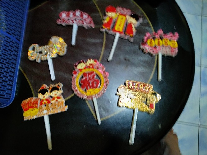 Ti-0119-b Topper Tulisan Gong Xi Fa Cai Chinese New Year Imlek Merah