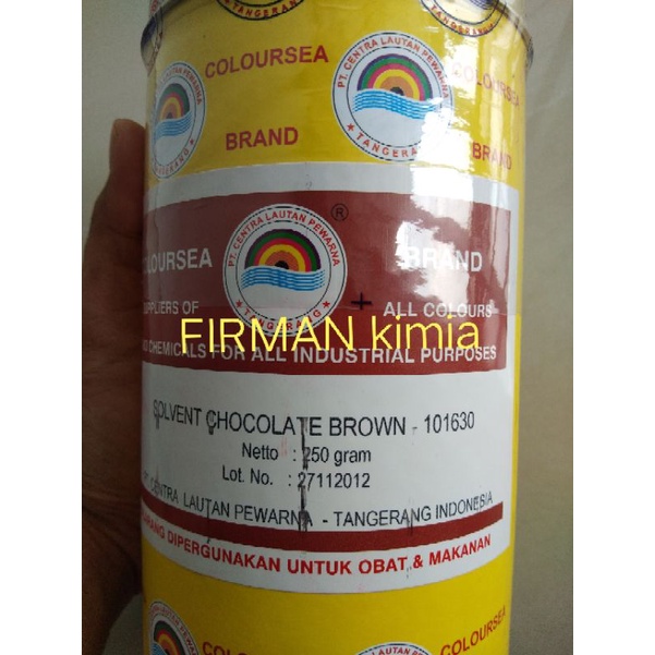 

Pewarna minyak cokelat/ solvent chocolate brown-101630 merk coloursea 250g