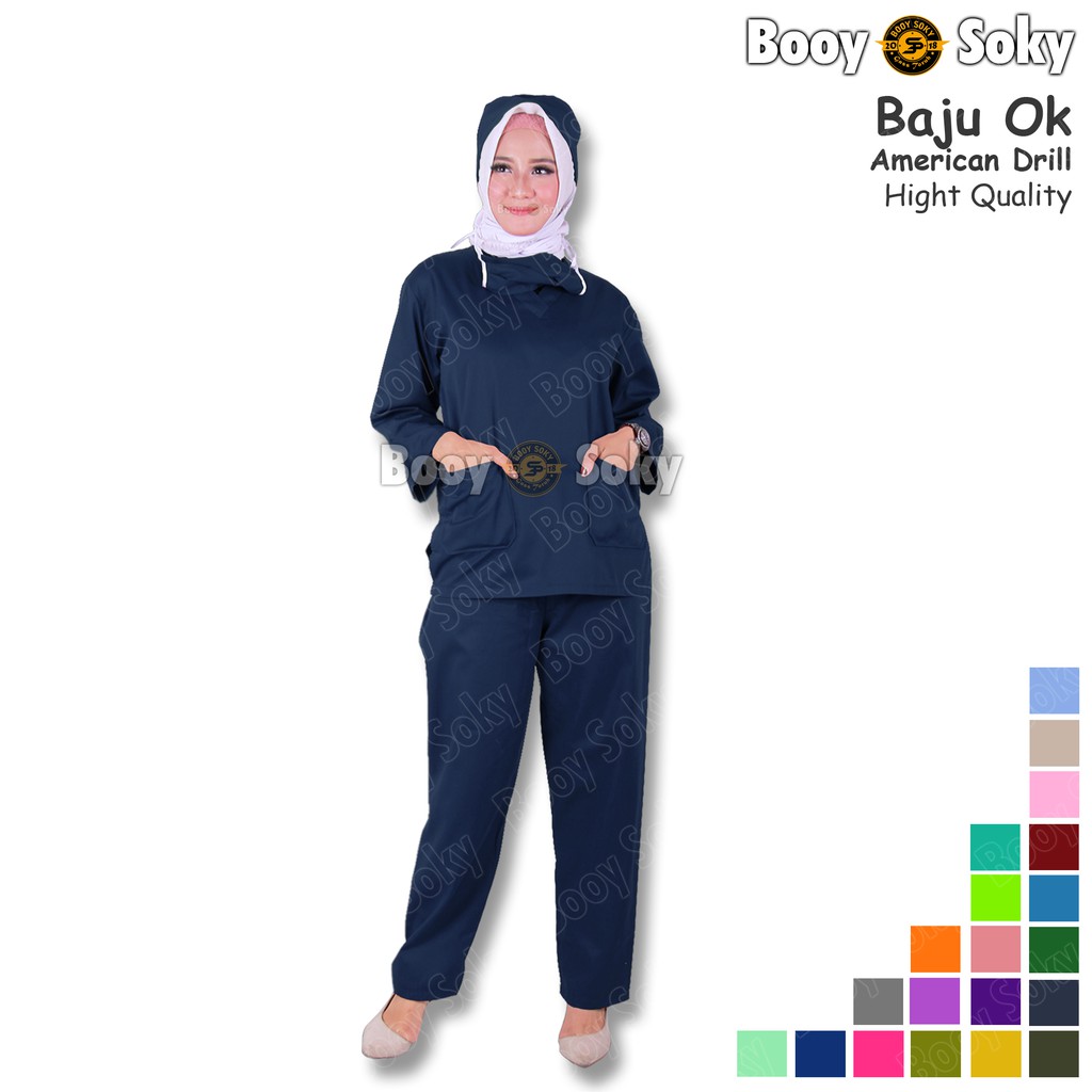 BAJU SERAGAM OKA / SERAGAM MEDIS / LENGAN PANJANG / BAJU OPERASI / BAJU PERAWAT