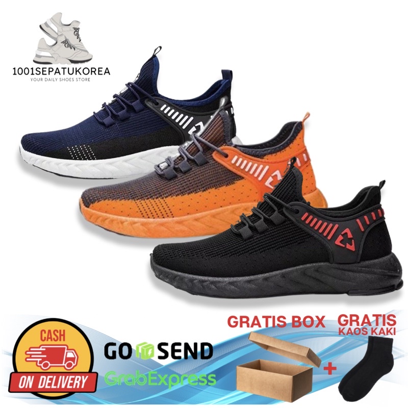 1001 IMPORT SEPATU SNEAKERS PRIA SPORT ROLLING+ BOX DAN KAOS KAKI !!! - 3 WARNA