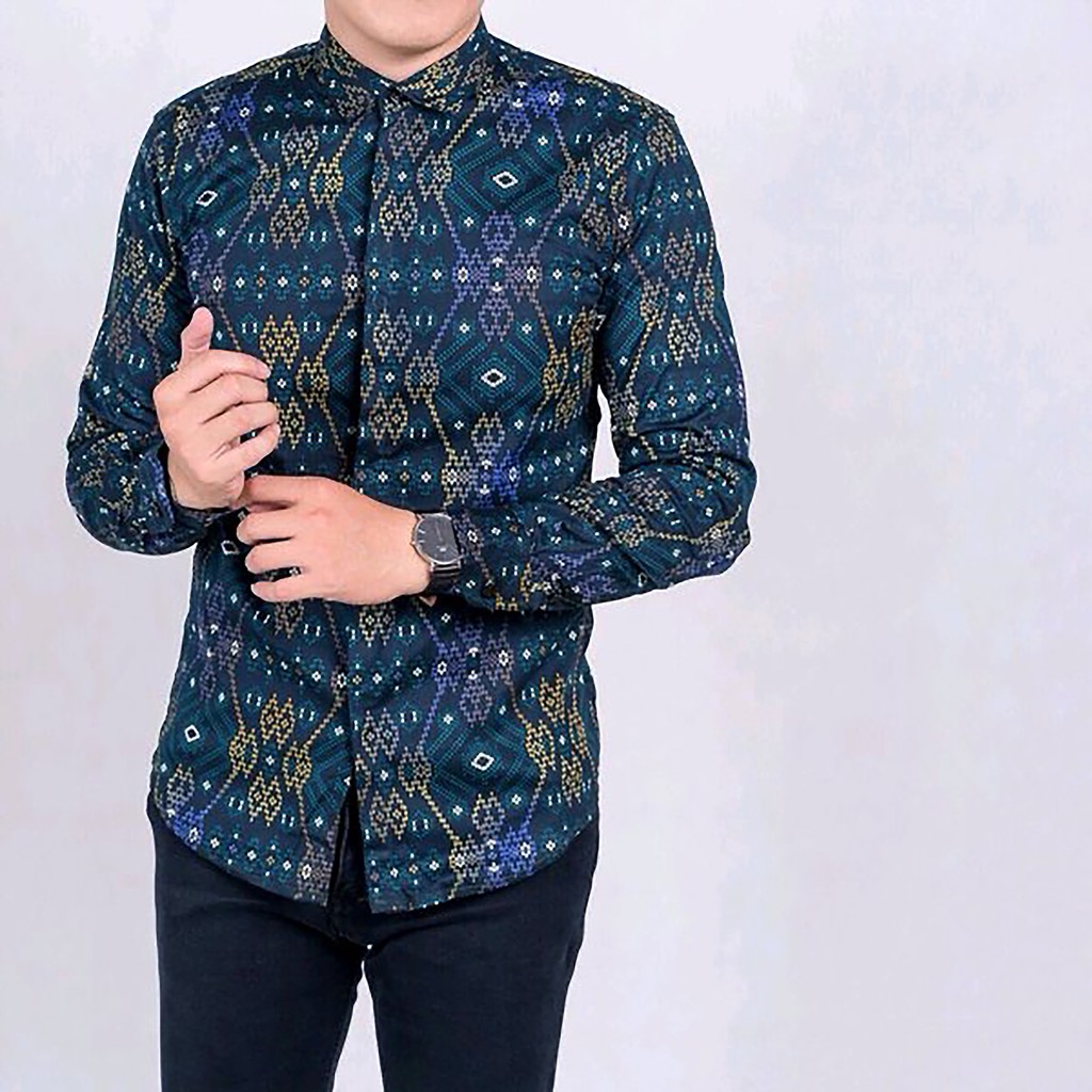 DGM Fashion   New Arrival Distro Batik Pria Bordir Sogan Batikaf Notoarto Batik Ipnu-Ippnu Hem Pria-TOSCA 5507