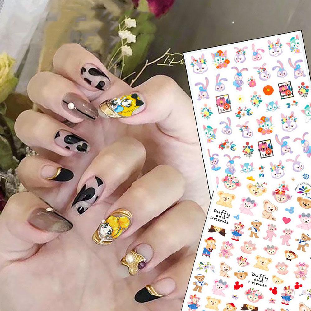 Needway 3D Nail Art Sticker Kartun Decal Duffy Bear Manikur Aksesoris