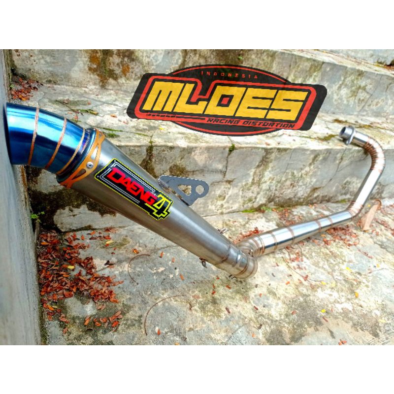 KNALPOT DAENG 4 SATRIA FU LEHER PATEN (non sambungan)