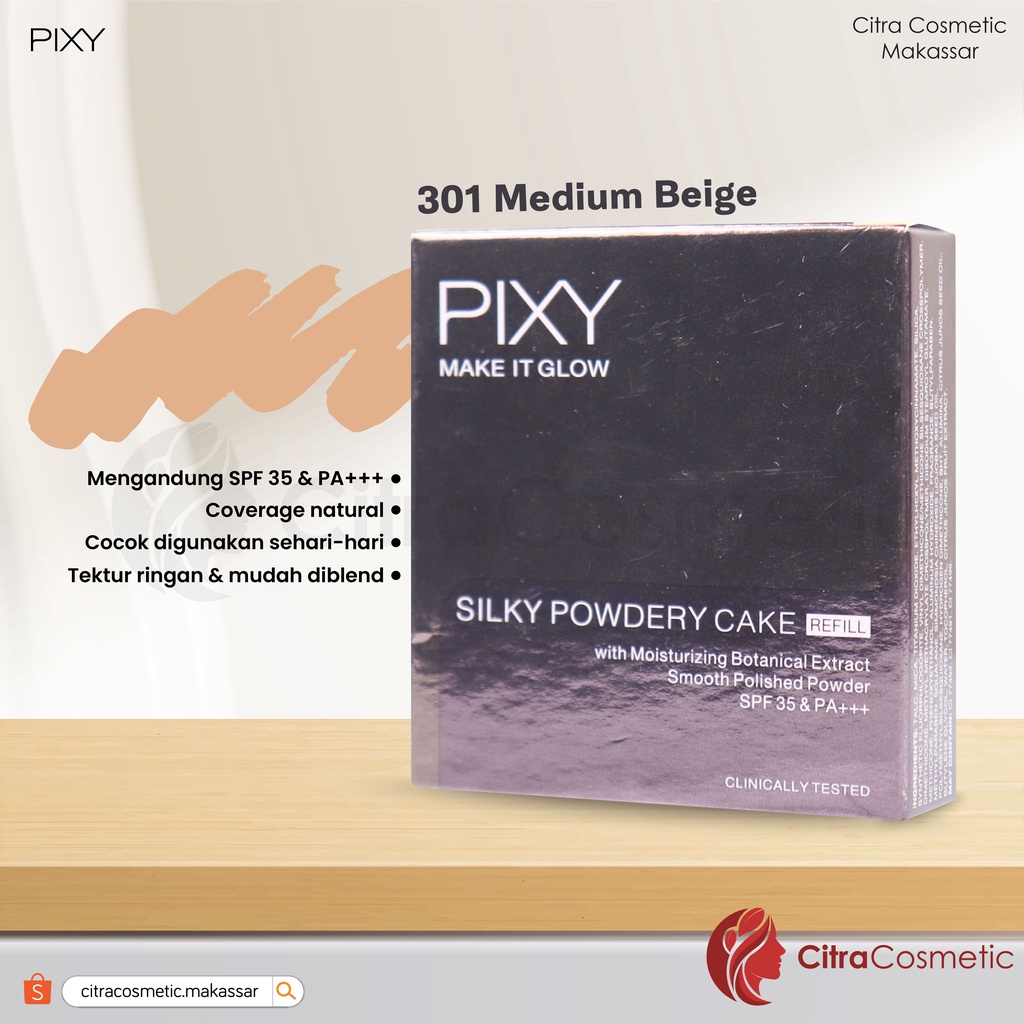 Pixy Glow Silky Powdery Cake Refill 10 Gr