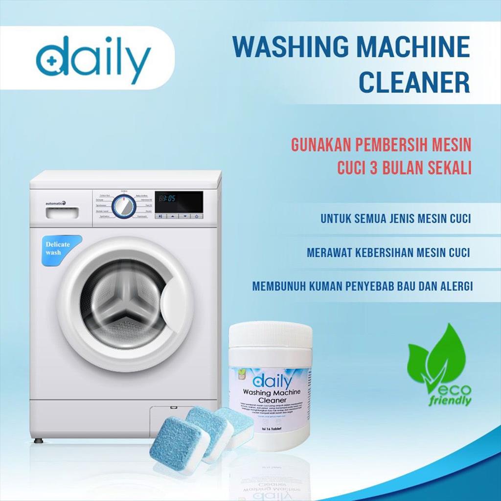 DAILY WASHING MACHINE CLEANER 16 TABLET PEMBERSIH MESIN CUCI