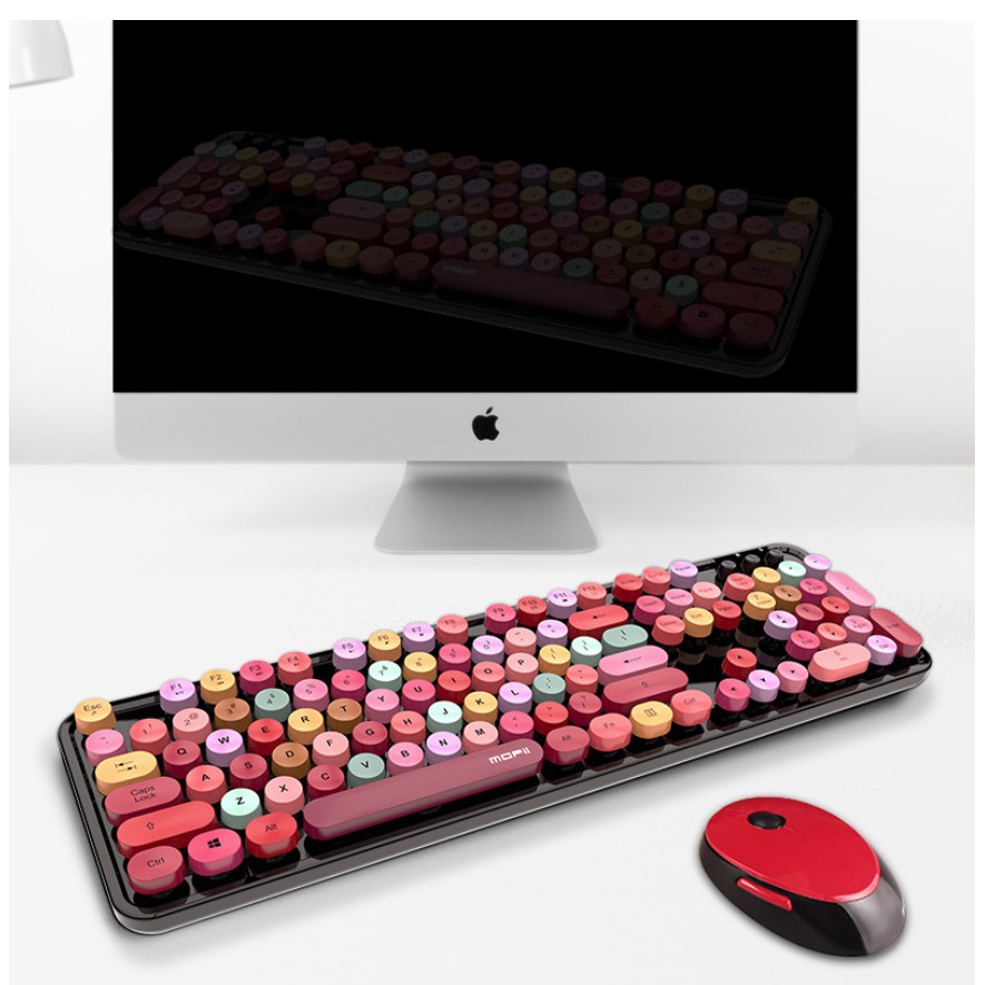 Mofii Keyboard Mouse set Premium model Retro Wireless 2.4G Colorful - SB12