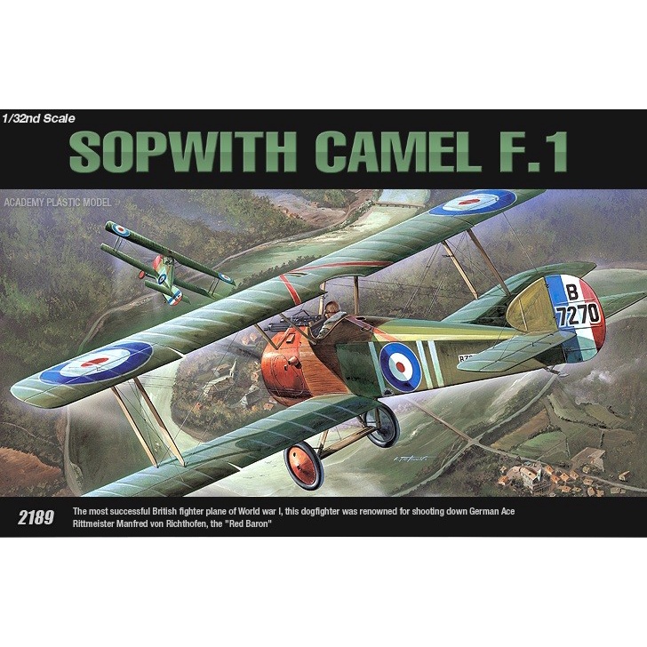 Model Kit Pesawat Academy  1:32 SOPWITH CAMEL F-1 12109