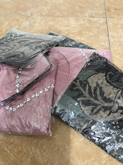 Kebaya Couple Semi Prancis Katun Bahan Kebaya Semi France Corneli Couple Chikaku Batik Couple