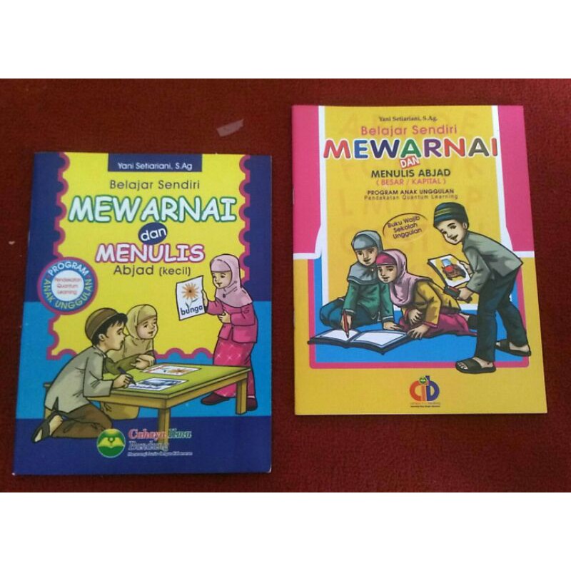 Belajar Mewarnai & Menulis Abjad Kecil, Abjad Besar dan Angka