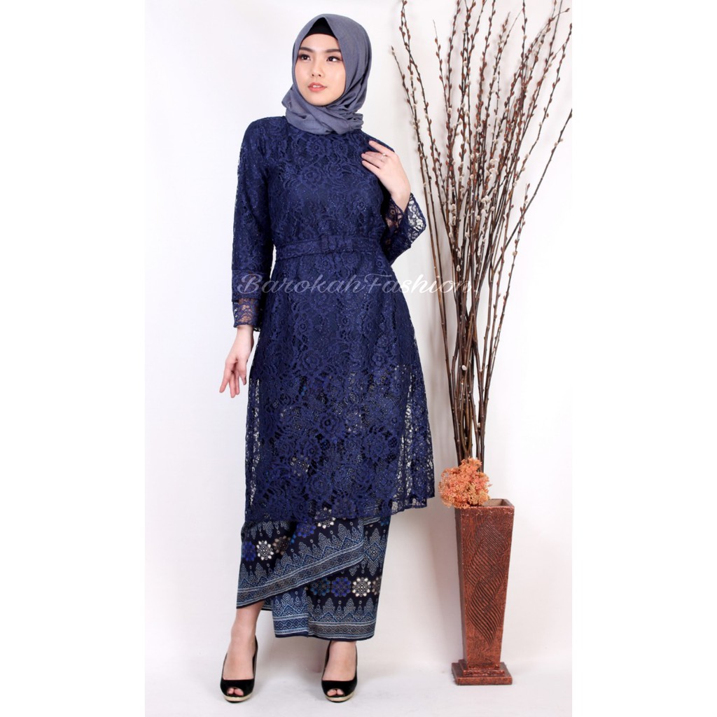 Real Pict-Set Kebaya Brukat Modern Kurung Kiranti / Kebaya Murah / Kebaya Wisuda