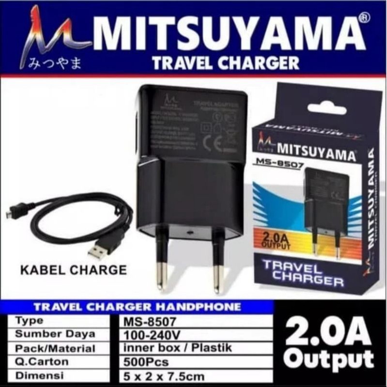 Cas hp Travel charger mitsuyama charger handphone samsung MS8507 PUTIH