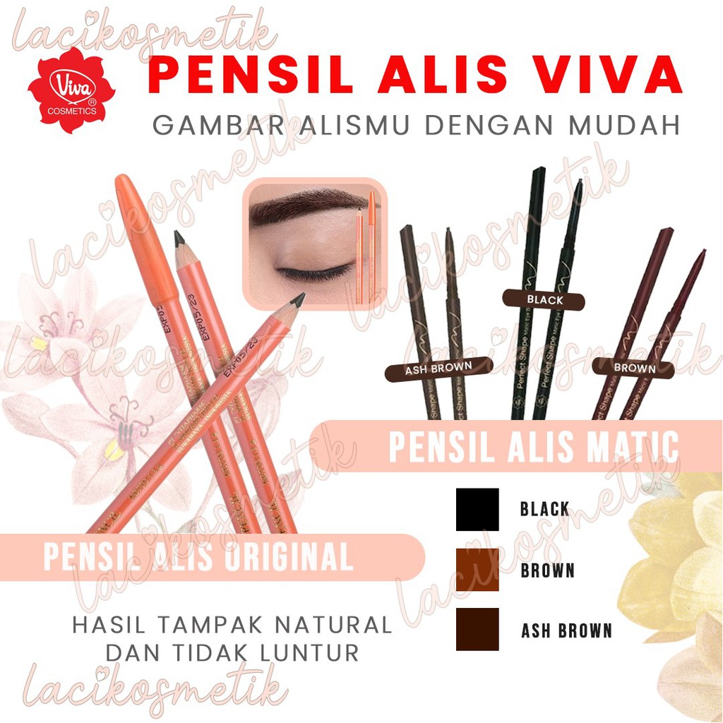 ✨LACIKOSME✨ VIVA EYELINER PENCIL ALIS MATIC - PERFECT ART EYELINER EYELASH MASCARA ORIGINAL BPOM